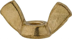 Value Collection - #10-24 UNC, Brass Standard Wing Nut - 0.91" Wing Span, 0.47" Wing Span - Eagle Tool & Supply