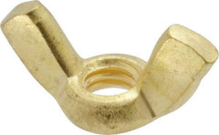 Value Collection - 1/4-20 UNC, Brass Standard Wing Nut - 1.1" Wing Span, 0.57" Wing Span - Eagle Tool & Supply