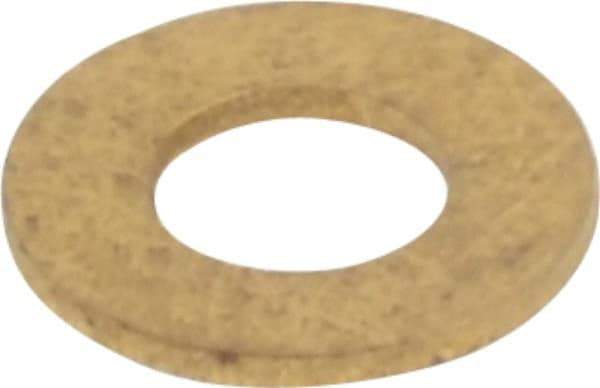 Value Collection - #6 Screw, Brass Standard Flat Washer - 0.147" ID x 5/16" OD, 0.025" Thick, Plain Finish - Eagle Tool & Supply