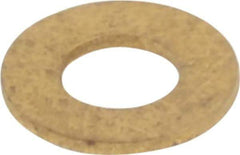 Value Collection - #6 Screw, Brass Standard Flat Washer - 0.147" ID x 5/16" OD, 0.025" Thick, Plain Finish - Eagle Tool & Supply