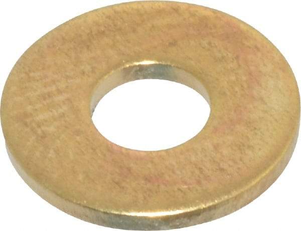 Value Collection - #8 Screw, Brass Standard Flat Washer - 0.172" ID x 7/16" OD, 0.036" Thick, Plain Finish - Eagle Tool & Supply