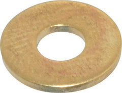 Value Collection - #8 Screw, Brass Standard Flat Washer - 0.172" ID x 7/16" OD, 0.036" Thick, Plain Finish - Eagle Tool & Supply