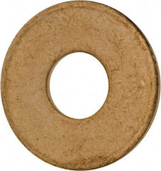 Value Collection - #14 Screw, Brass Standard Flat Washer - 0.26" ID x 11/16" OD, 0.051" Thick, Plain Finish - Eagle Tool & Supply