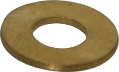 Value Collection - #20 Screw, Brass Standard Flat Washer - 0.334" ID x 3/4" OD, 0.056" Thick, Plain Finish - Eagle Tool & Supply