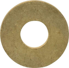 Value Collection - #24 Screw, Brass Standard Flat Washer - 0.386" ID x 1" OD, 0.074" Thick, Plain Finish - Eagle Tool & Supply