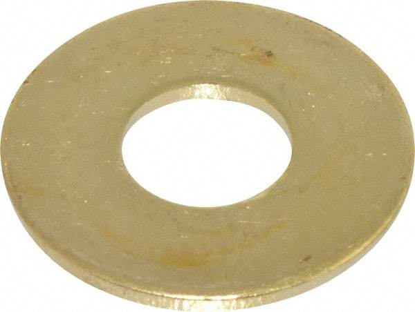 Value Collection - 1/2" Screw, Brass Standard Flat Washer - 0.562" ID x 1-3/8" OD, 0.091" Thick, Plain Finish - Eagle Tool & Supply