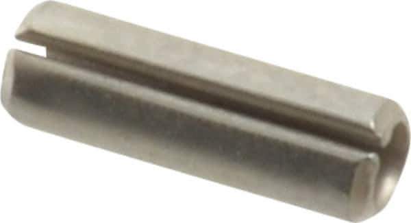 Value Collection - 3/32" Diam x 5/16" Long Slotted Spring Pin - Grade 420 Stainless Steel, Bright Finish - Eagle Tool & Supply