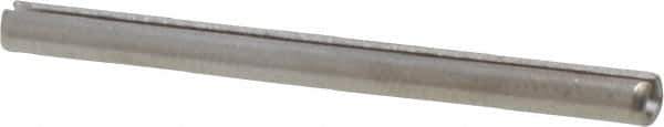 Made in USA - 3/32" Diam x 1-1/4" Long Slotted Spring Pin - Grade 420 Stainless Steel, Bright Finish - Eagle Tool & Supply