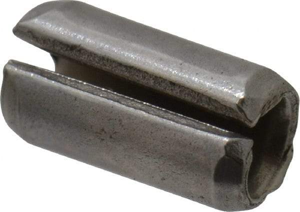 Made in USA - 1/8" Diam x 1/4" Long Slotted Spring Pin - Grade 420 Stainless Steel, Bright Finish - Eagle Tool & Supply