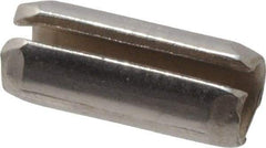 Made in USA - 1/8" Diam x 5/16" Long Slotted Spring Pin - Grade 420 Stainless Steel, Bright Finish - Eagle Tool & Supply