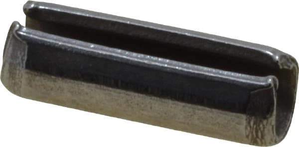 Made in USA - 1/8" Diam x 3/8" Long Slotted Spring Pin - Grade 420 Stainless Steel, Bright Finish - Eagle Tool & Supply