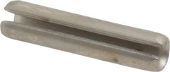 Made in USA - 1/8" Diam x 9/16" Long Slotted Spring Pin - Grade 420 Stainless Steel, Bright Finish - Eagle Tool & Supply