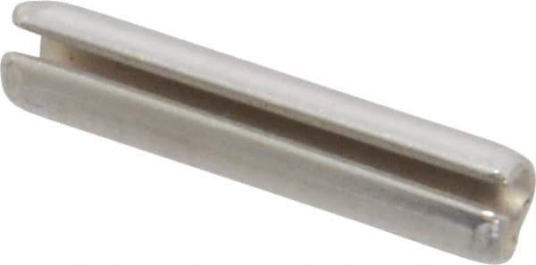 Made in USA - 1/8" Diam x 5/8" Long Slotted Spring Pin - Grade 420 Stainless Steel, Bright Finish - Eagle Tool & Supply