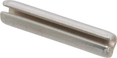 Made in USA - 1/8" Diam x 5/8" Long Slotted Spring Pin - Grade 420 Stainless Steel, Bright Finish - Eagle Tool & Supply
