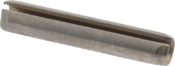 Made in USA - 1/8" Diam x 11/16" Long Slotted Spring Pin - Grade 420 Stainless Steel, Bright Finish - Eagle Tool & Supply