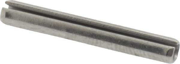 Made in USA - 1/8" Diam x 7/8" Long Slotted Spring Pin - Grade 420 Stainless Steel, Bright Finish - Eagle Tool & Supply
