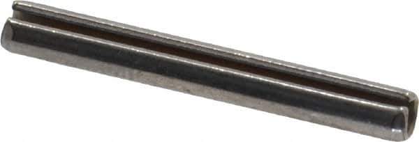 Made in USA - 1/8" Diam x 1" Long Slotted Spring Pin - Grade 420 Stainless Steel, Bright Finish - Eagle Tool & Supply