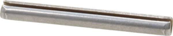 Made in USA - 1/8" Diam x 1-1/8" Long Slotted Spring Pin - Grade 420 Stainless Steel, Bright Finish - Eagle Tool & Supply
