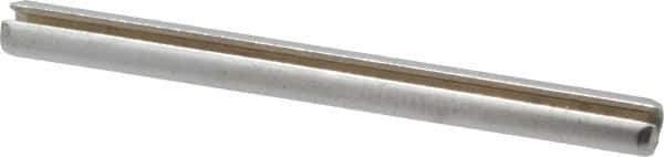 Made in USA - 1/8" Diam x 1-1/2" Long Slotted Spring Pin - Grade 420 Stainless Steel, Bright Finish - Eagle Tool & Supply