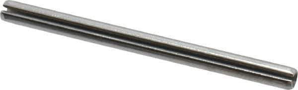 Made in USA - 1/8" Diam x 1-3/4" Long Slotted Spring Pin - Grade 420 Stainless Steel, Bright Finish - Eagle Tool & Supply
