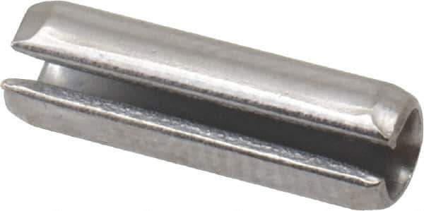 Made in USA - 5/32" Diam x 1/2" Long Slotted Spring Pin - Grade 420 Stainless Steel, Bright Finish - Eagle Tool & Supply