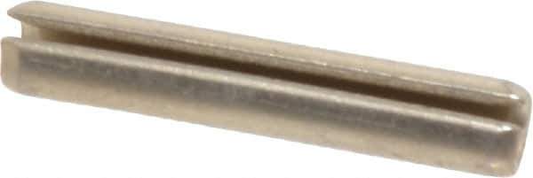 Made in USA - 5/32" Diam x 7/8" Long Slotted Spring Pin - Grade 420 Stainless Steel, Bright Finish - Eagle Tool & Supply
