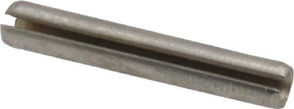 Made in USA - 5/32" Diam x 1" Long Slotted Spring Pin - Grade 420 Stainless Steel, Bright Finish - Eagle Tool & Supply
