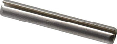 Made in USA - 5/32" Diam x 1-1/8" Long Slotted Spring Pin - Grade 420 Stainless Steel, Bright Finish - Eagle Tool & Supply