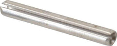 Made in USA - 5/32" Diam x 1-1/4" Long Slotted Spring Pin - Grade 420 Stainless Steel, Bright Finish - Eagle Tool & Supply
