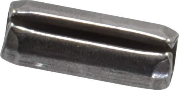 Made in USA - 3/16" Diam x 1/2" Long Slotted Spring Pin - Grade 420 Stainless Steel, Bright Finish - Eagle Tool & Supply