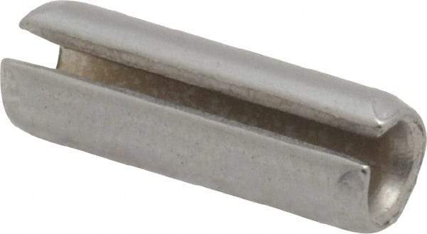 Made in USA - 3/16" Diam x 9/16" Long Slotted Spring Pin - Grade 420 Stainless Steel, Bright Finish - Eagle Tool & Supply