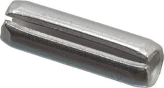 Made in USA - 3/16" Diam x 5/8" Long Slotted Spring Pin - Grade 420 Stainless Steel, Bright Finish - Eagle Tool & Supply