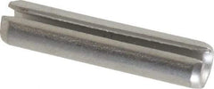 Made in USA - 3/16" Diam x 7/8" Long Slotted Spring Pin - Grade 420 Stainless Steel, Bright Finish - Eagle Tool & Supply