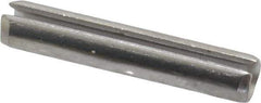 Made in USA - 3/16" Diam x 1" Long Slotted Spring Pin - Grade 420 Stainless Steel, Bright Finish - Eagle Tool & Supply