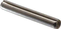 Made in USA - 3/16" Diam x 1-1/4" Long Slotted Spring Pin - Grade 420 Stainless Steel, Bright Finish - Eagle Tool & Supply