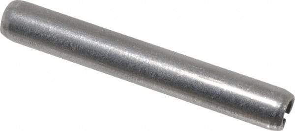 Made in USA - 3/16" Diam x 1-3/8" Long Slotted Spring Pin - Grade 420 Stainless Steel, Bright Finish - Eagle Tool & Supply