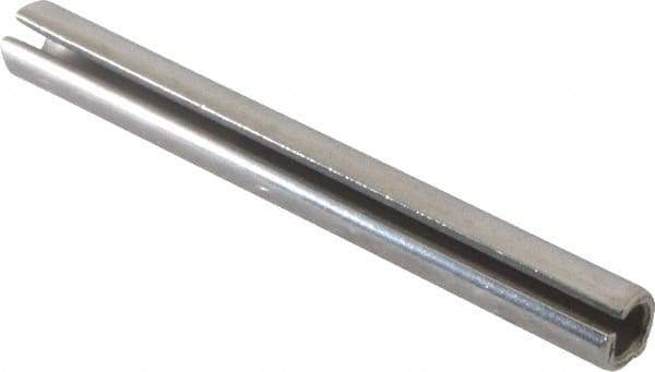 Made in USA - 3/16" Diam x 1-3/4" Long Slotted Spring Pin - Grade 420 Stainless Steel, Bright Finish - Eagle Tool & Supply