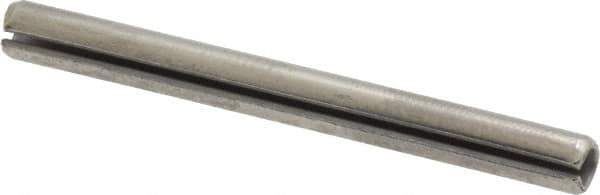 Made in USA - 3/16" Diam x 2" Long Slotted Spring Pin - Grade 420 Stainless Steel, Bright Finish - Eagle Tool & Supply