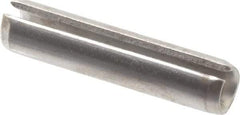 Made in USA - 7/32" Diam x 1" Long Slotted Spring Pin - Grade 420 Stainless Steel, Bright Finish - Eagle Tool & Supply