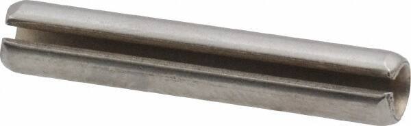Made in USA - 7/32" Diam x 1-1/4" Long Slotted Spring Pin - Grade 420 Stainless Steel, Bright Finish - Eagle Tool & Supply