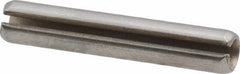 Made in USA - 7/32" Diam x 1-1/4" Long Slotted Spring Pin - Grade 420 Stainless Steel, Bright Finish - Eagle Tool & Supply