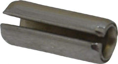 Made in USA - 1/4" Diam x 5/8" Long Slotted Spring Pin - Grade 420 Stainless Steel, Bright Finish - Eagle Tool & Supply