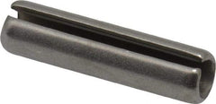 Made in USA - 1/4" Diam x 1" Long Slotted Spring Pin - Grade 420 Stainless Steel, Bright Finish - Eagle Tool & Supply