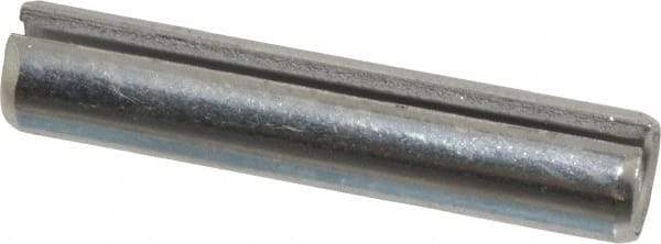 Made in USA - 1/4" Diam x 1-1/4" Long Slotted Spring Pin - Grade 420 Stainless Steel, Bright Finish - Eagle Tool & Supply