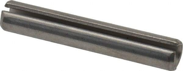 Made in USA - 1/4" Diam x 1-1/2" Long Slotted Spring Pin - Grade 420 Stainless Steel, Bright Finish - Eagle Tool & Supply