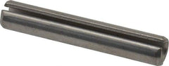 Made in USA - 1/4" Diam x 1-1/2" Long Slotted Spring Pin - Grade 420 Stainless Steel, Bright Finish - Eagle Tool & Supply