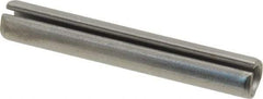 Made in USA - 3/8" Diam x 2-1/2" Long Slotted Spring Pin - Grade 420 Stainless Steel, Bright Finish - Eagle Tool & Supply