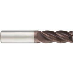1/2x1/2x1x3-1/2 4Fl Carbide RF100 Diver End Mill-.015 Rad-Weldon Shank-nano-Si - Eagle Tool & Supply