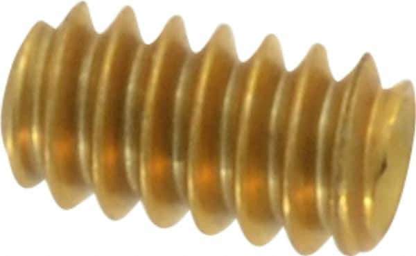Value Collection - #6-32 UNC, 1/4" OAL, Cup Point Set Screw - Brass, 1/16" Key - Eagle Tool & Supply