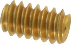 Value Collection - #6-32 UNC, 1/4" OAL, Cup Point Set Screw - Brass, 1/16" Key - Eagle Tool & Supply